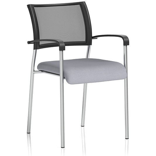 Brunswick Chrome Frame Mesh Back Chair, With Arms, Quest Shell Easy2Order : KCUP2426