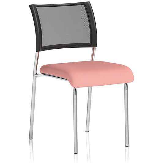 Brunswick Chrome Frame Mesh Back Chair, Quest Shrimp Easy2Order : KCUP2439