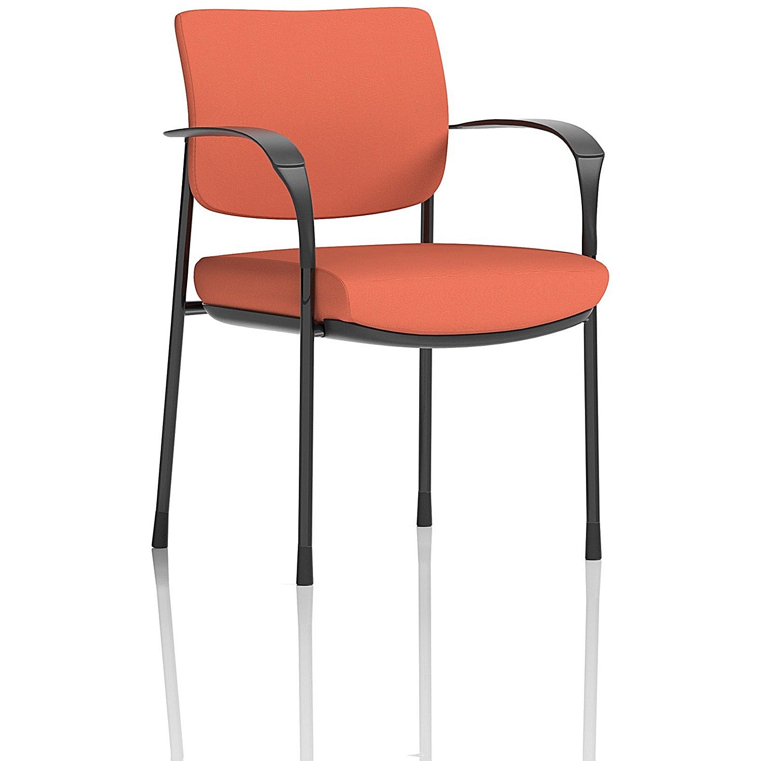 Brunswick Deluxe Black Frame Visitor Chair, With Arms, Quest Crab Easy2Order : KCUP2445