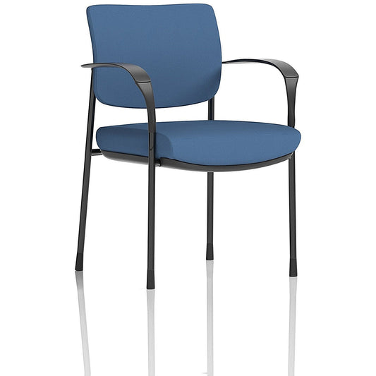 Brunswick Deluxe Black Frame Visitor Chair, With Arms, Quest Limpet Easy2Order : KCUP2447