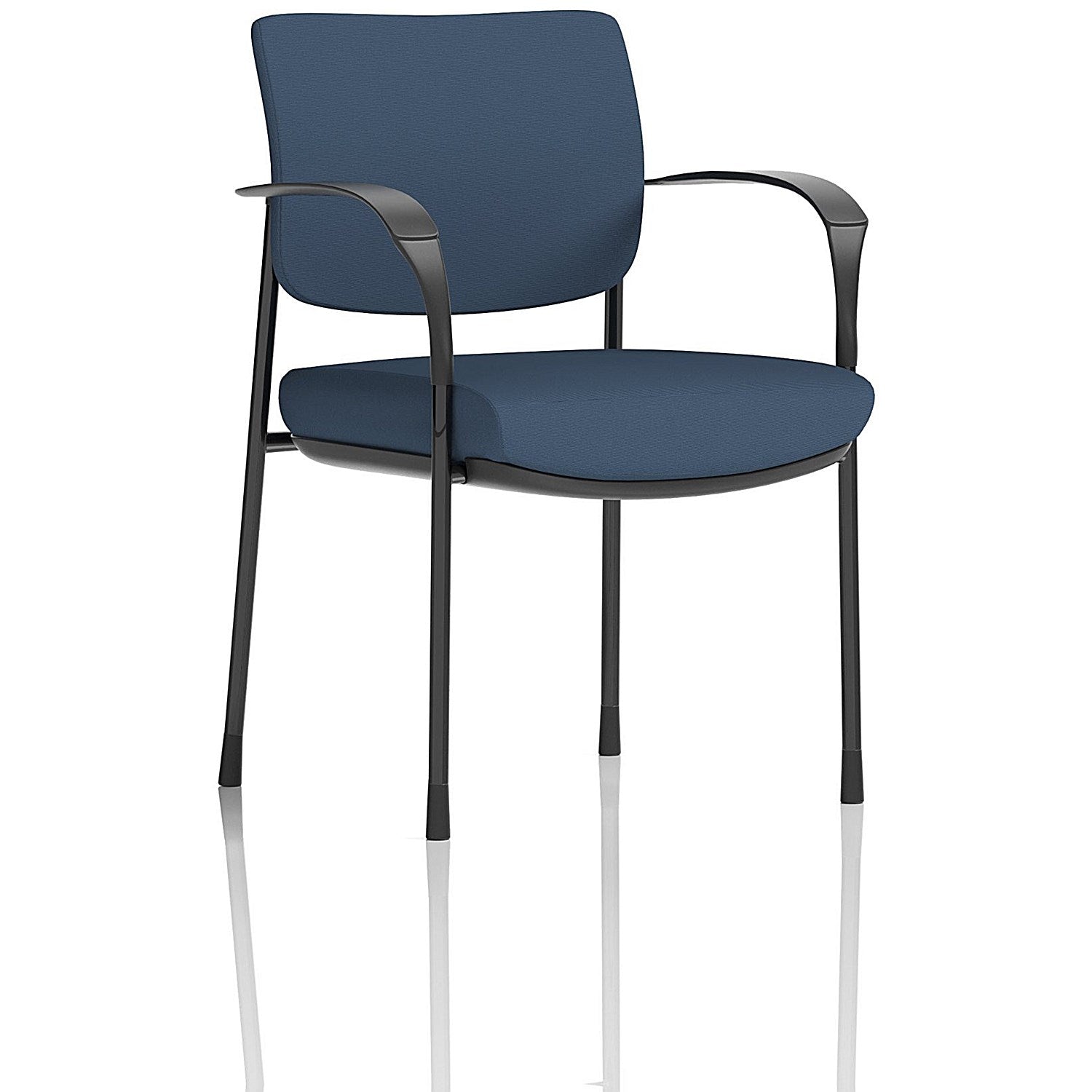 Brunswick Deluxe Black Frame Visitor Chair, With Arms, Quest Whelk Easy2Order : KCUP2452