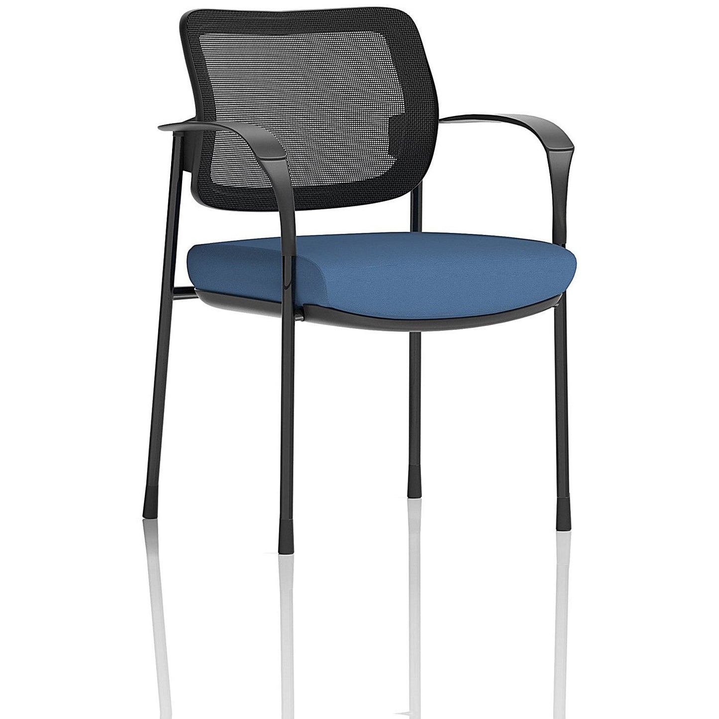 Brunswick Deluxe Black Frame Mesh Back Visitor Chair, With Arms, Quest Limpet Easy2Order : KCUP2471