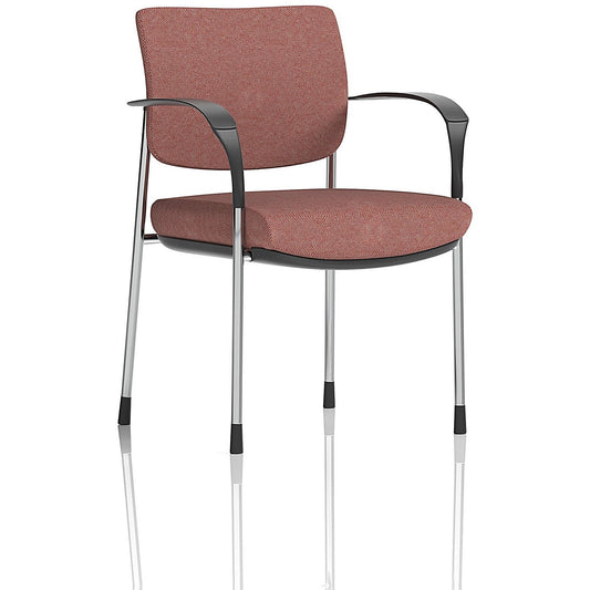 Brunswick Deluxe Chrome Frame Visitor Chair, With Arms, Rivet Forge Easy2Order : KCUP2513