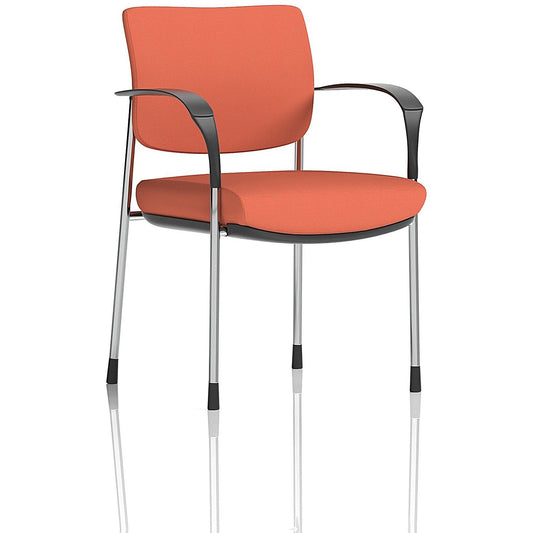 Brunswick Deluxe Chrome Frame Visitor Chair, With Arms, Quest Crab Easy2Order : KCUP2517