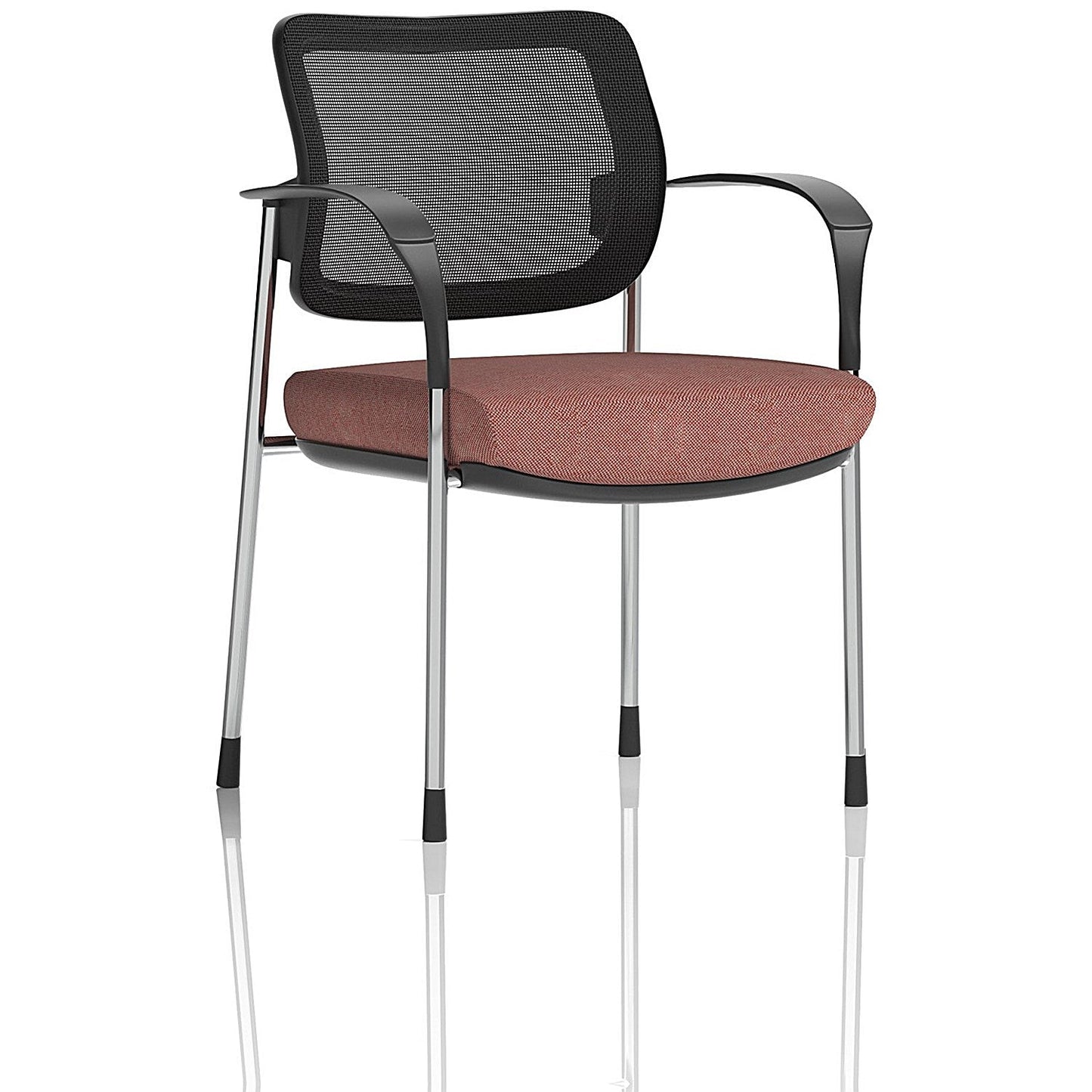 Brunswick Deluxe Chrome Frame Mesh Back Visitor Chair, With Arms, Rivet Forge Easy2Order : KCUP2537