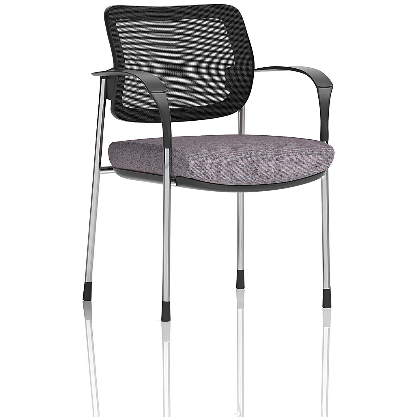 Brunswick Deluxe Chrome Frame Mesh Back Visitor Chair, With Arms, Rivet Fuse Easy2Order : KCUP2538