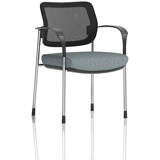 Brunswick Deluxe Chrome Frame Mesh Back Visitor Chair, With Arms, Rivet Tensile Easy2Order : KCUP2540