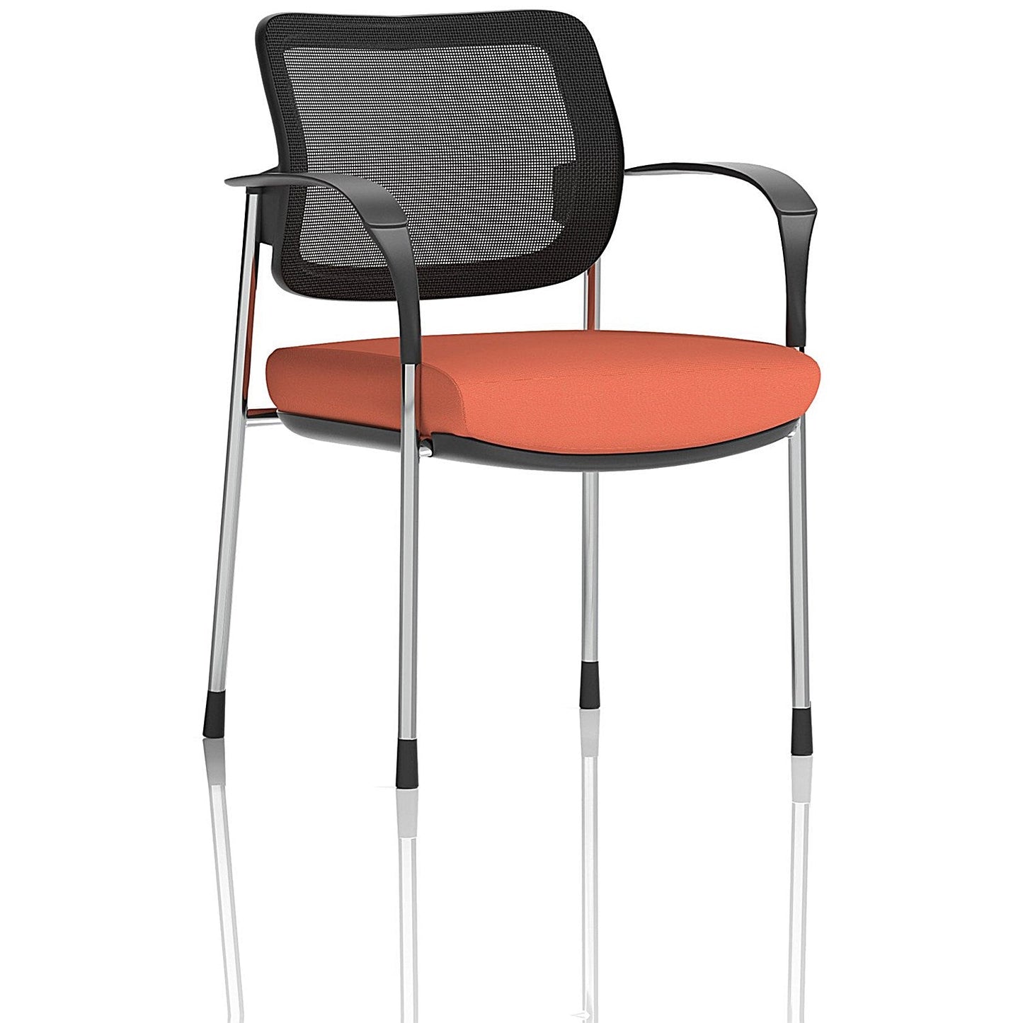 Brunswick Deluxe Chrome Frame Mesh Back Visitor Chair, With Arms, Quest Crab Easy2Order : KCUP2541