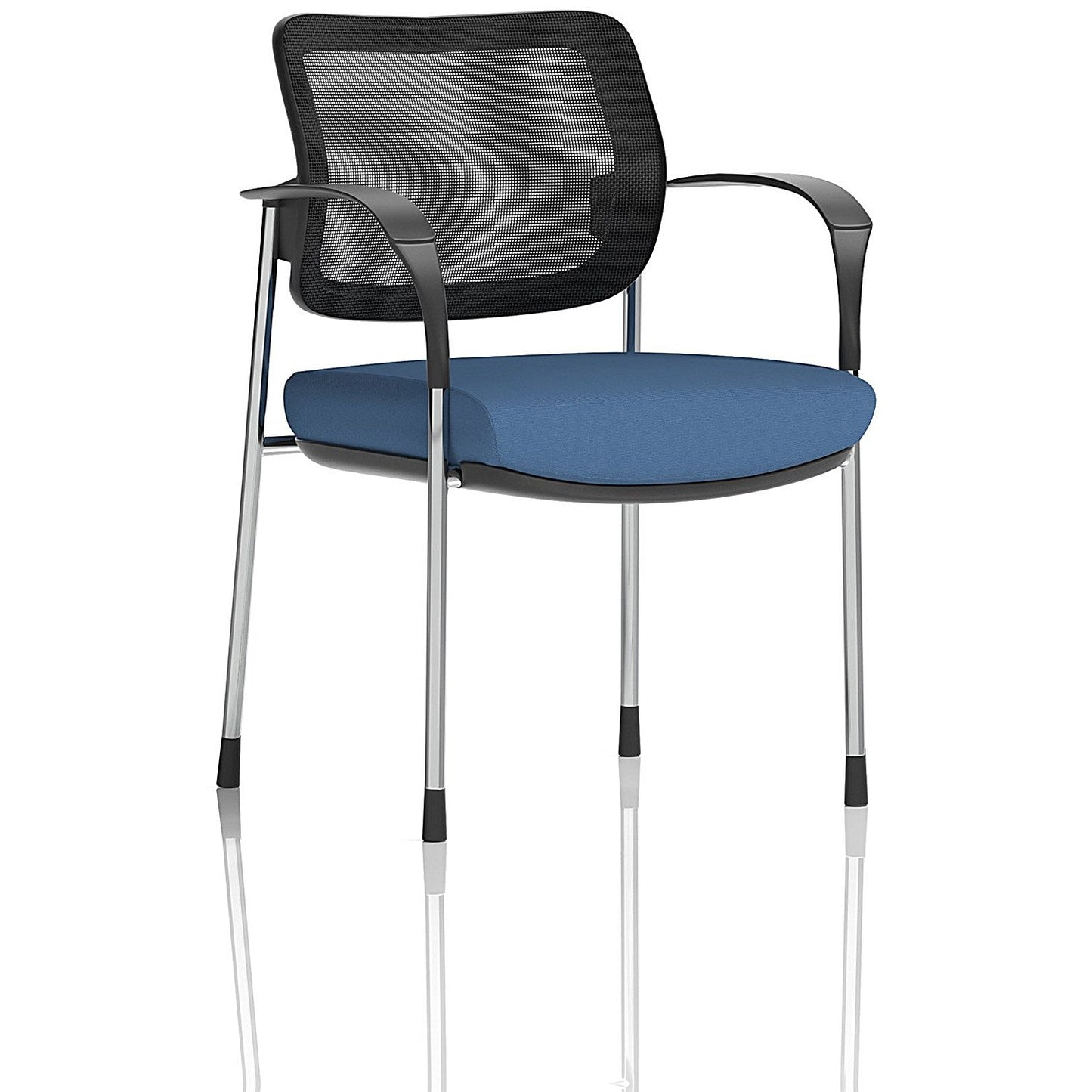 Brunswick Deluxe Chrome Frame Mesh Back Visitor Chair, With Arms, Quest Limpet Easy2Order : KCUP2543