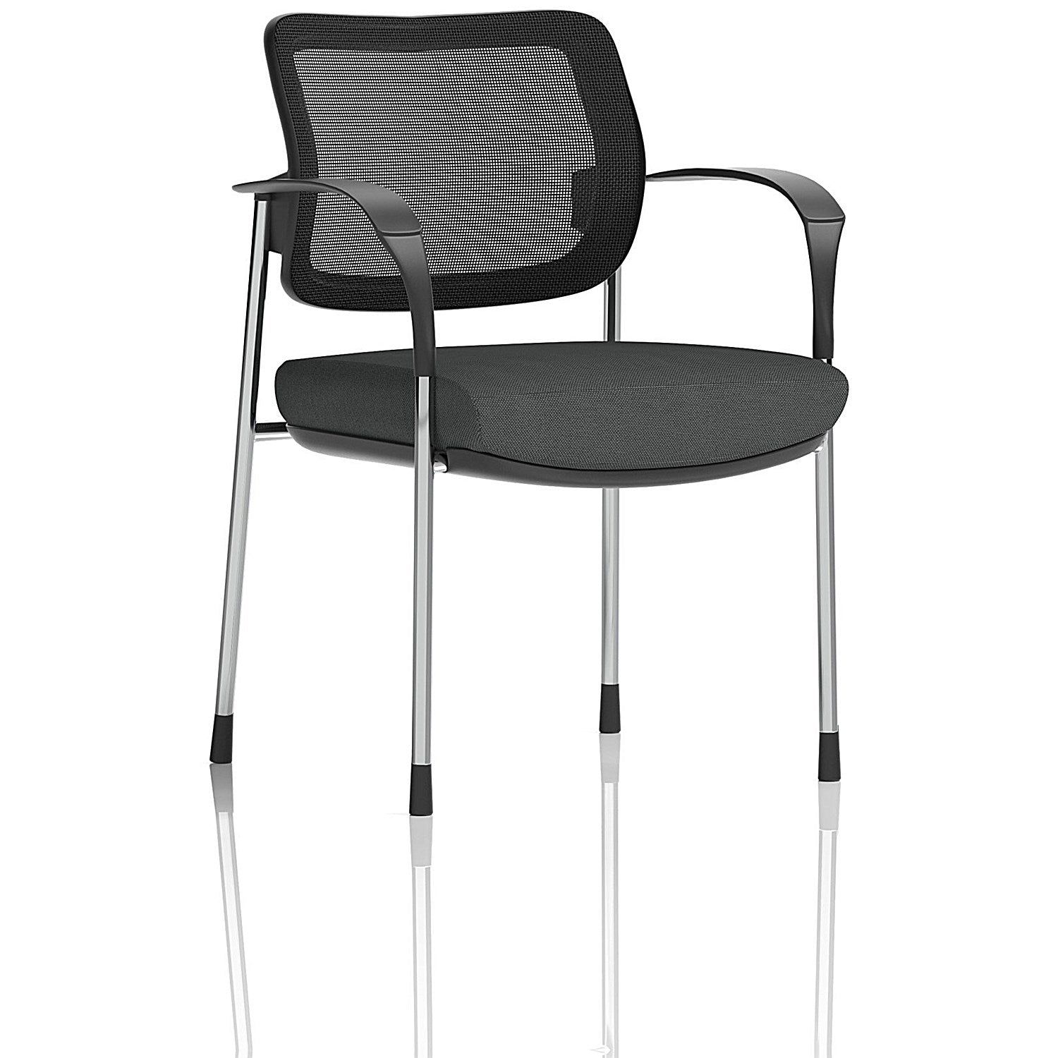 Brunswick Deluxe Chrome Frame Mesh Back Visitor Chair, With Arms, Quest Mussel Easy2Order : KCUP2544