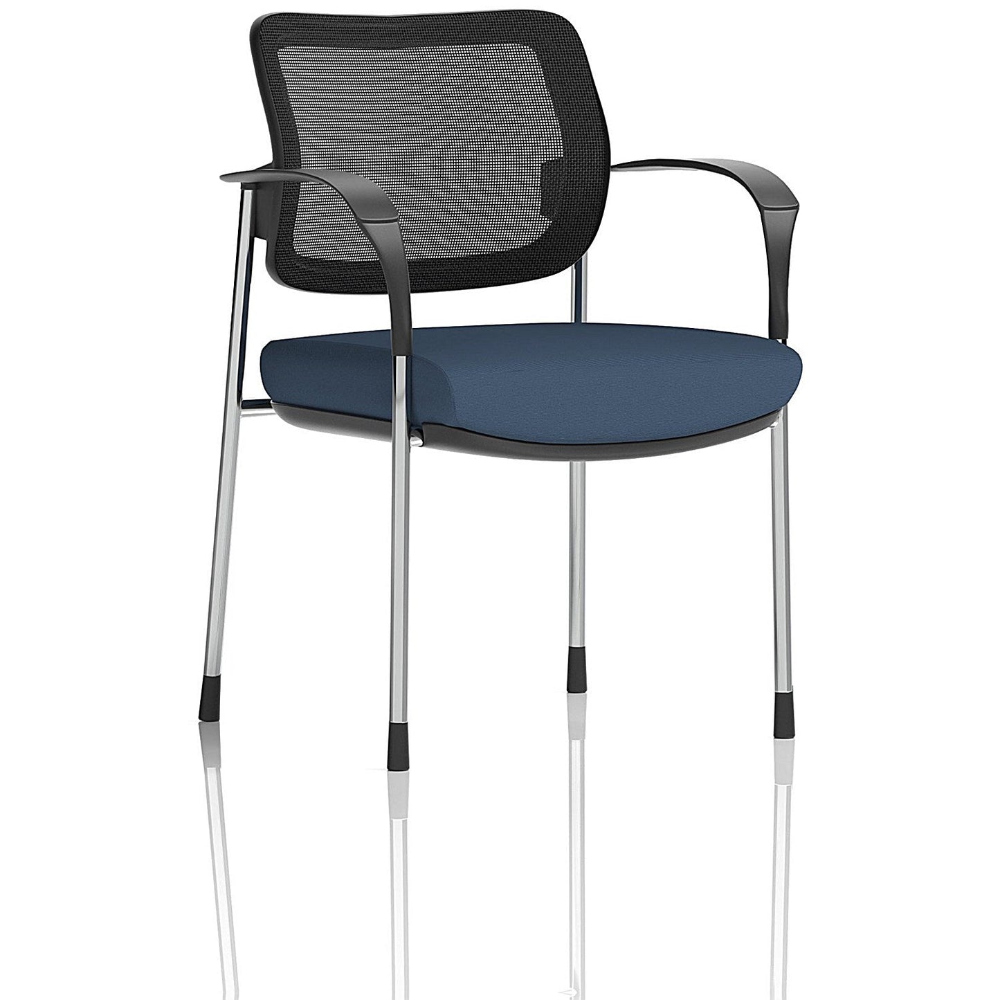Brunswick Deluxe Chrome Frame Mesh Back Visitor Chair, With Arms, Quest Whelk Easy2Order : KCUP2548