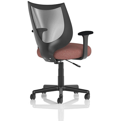 Camden Mesh Back Chair, Fixed Height Arms, Rivet Forge