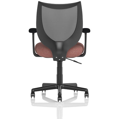 Camden Mesh Back Chair, Fixed Height Arms, Rivet Forge