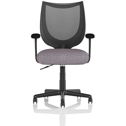 Camden Mesh Back Chair, Fixed Height Arms, Rivet Fuse