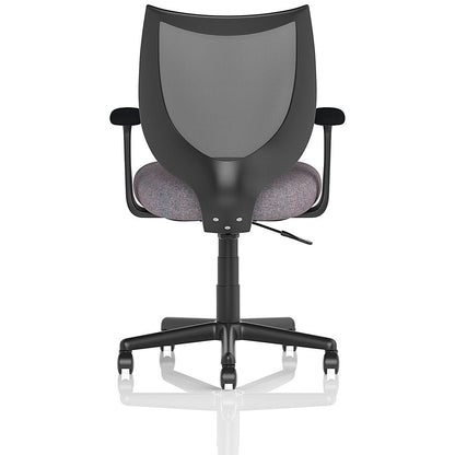 Camden Mesh Back Chair, Fixed Height Arms, Rivet Fuse