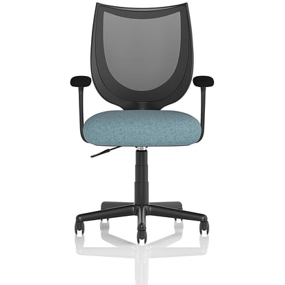 Camden Mesh Back Chair, Fixed Height Arms, Rivet Quench