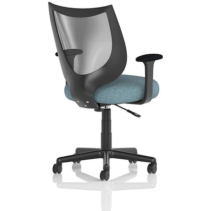 Camden Mesh Back Chair, Fixed Height Arms, Rivet Quench