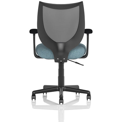 Camden Mesh Back Chair, Fixed Height Arms, Rivet Quench