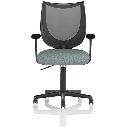 Camden Mesh Back Chair, Fixed Height Arms, Rivet Tensile