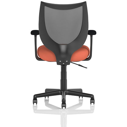 Camden Mesh Back Chair, Fixed Height Arms, Quest Crab
