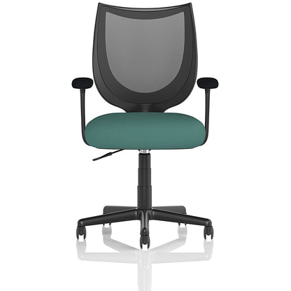 Camden Mesh Back Chair, Fixed Height Arms, Quest Kelp