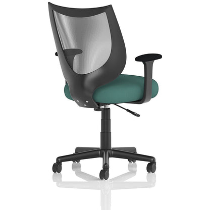 Camden Mesh Back Chair, Fixed Height Arms, Quest Kelp