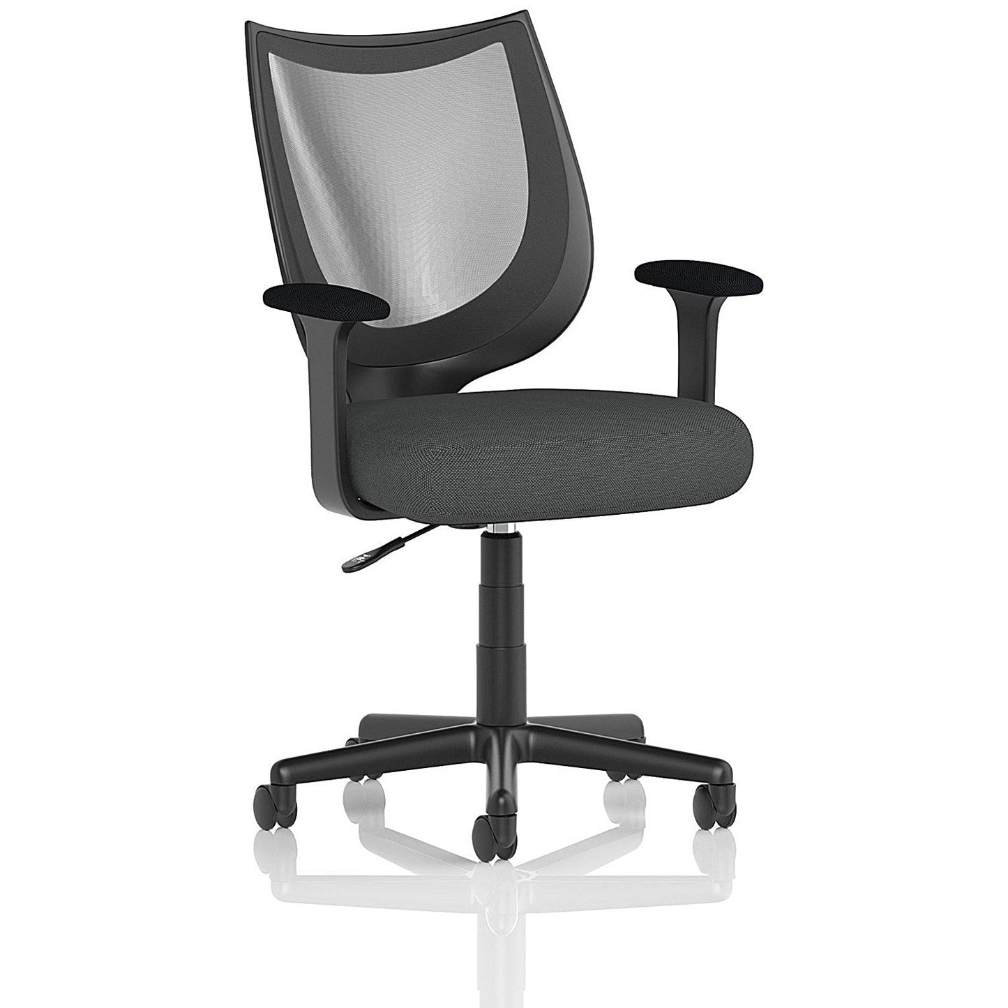 Camden Mesh Back Chair, Fixed Height Arms, Quest Mussel