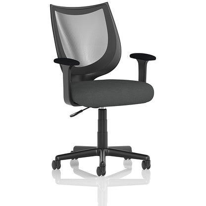 Camden Mesh Back Chair, Fixed Height Arms, Quest Mussel
