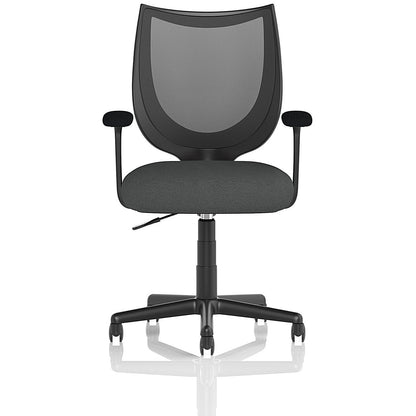 Camden Mesh Back Chair, Fixed Height Arms, Quest Mussel