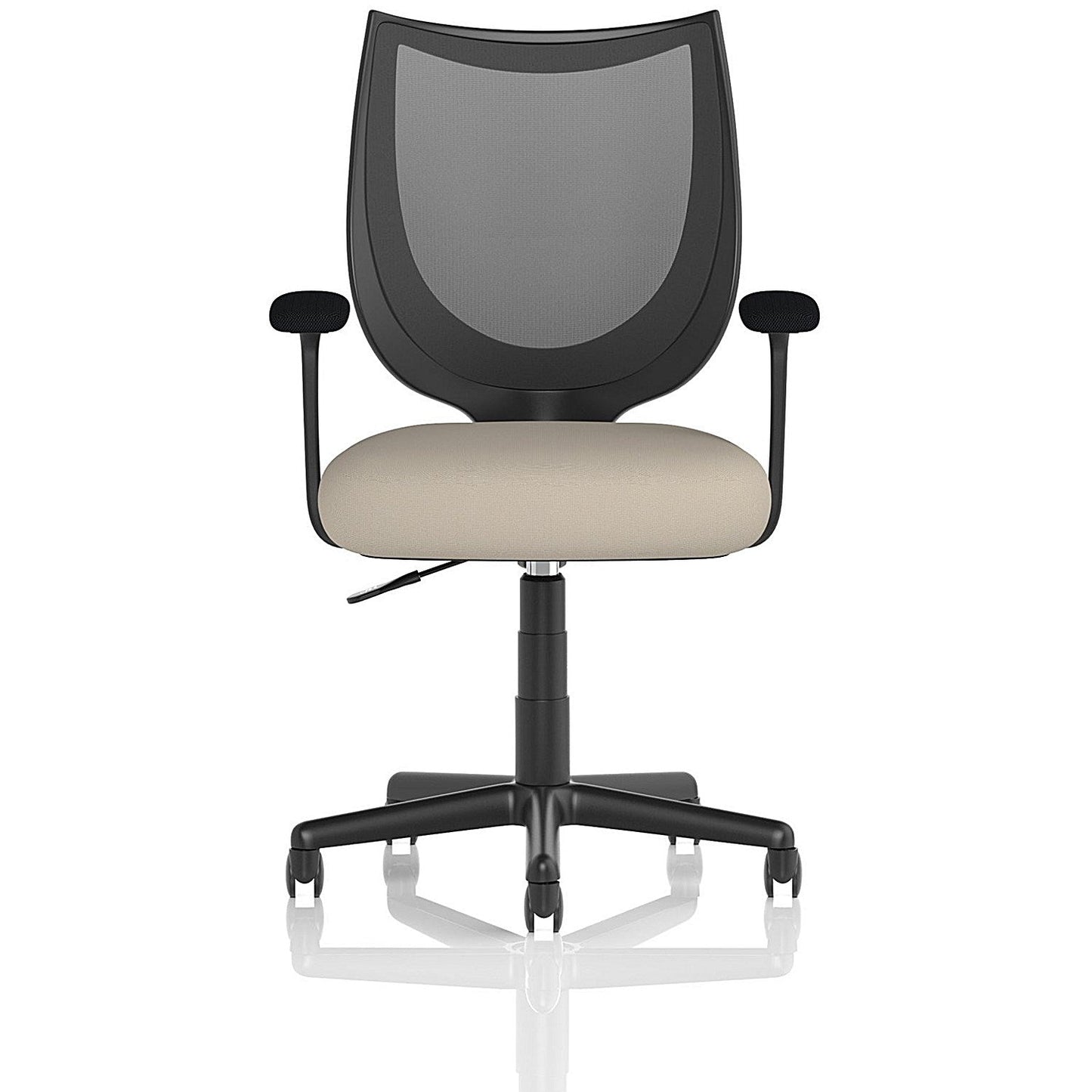 Camden Mesh Back Chair, Fixed Height Arms, Quest Salt