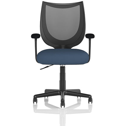 Camden Mesh Back Chair, Fixed Height Arms, Quest Whelk