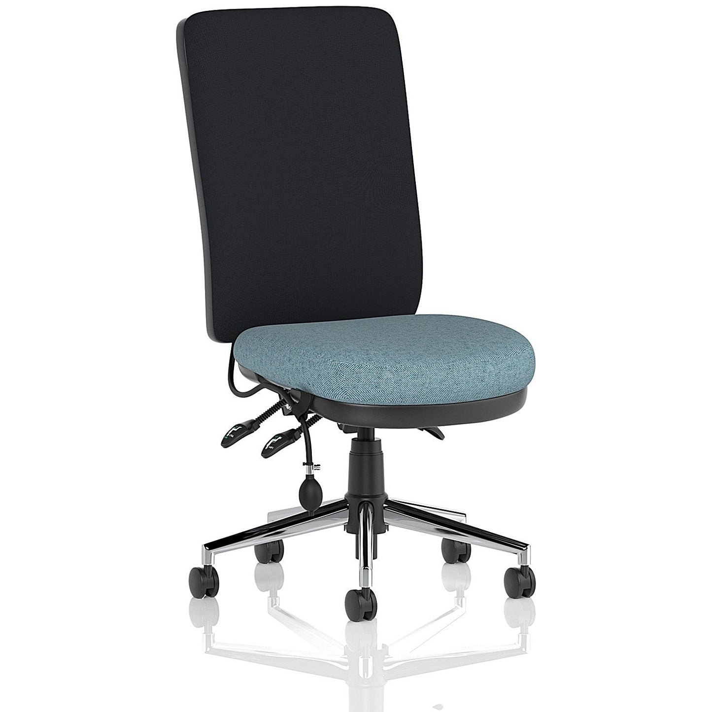 Chiro High Black Back Chair, Rivet Quench Easy2Order : KCUP2611