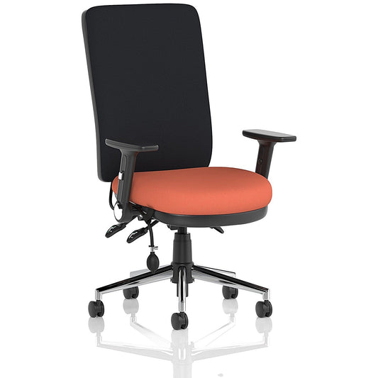 Chiro High Black Back Chair, Folding Arms, Quest Crab Easy2Order : KCUP2661