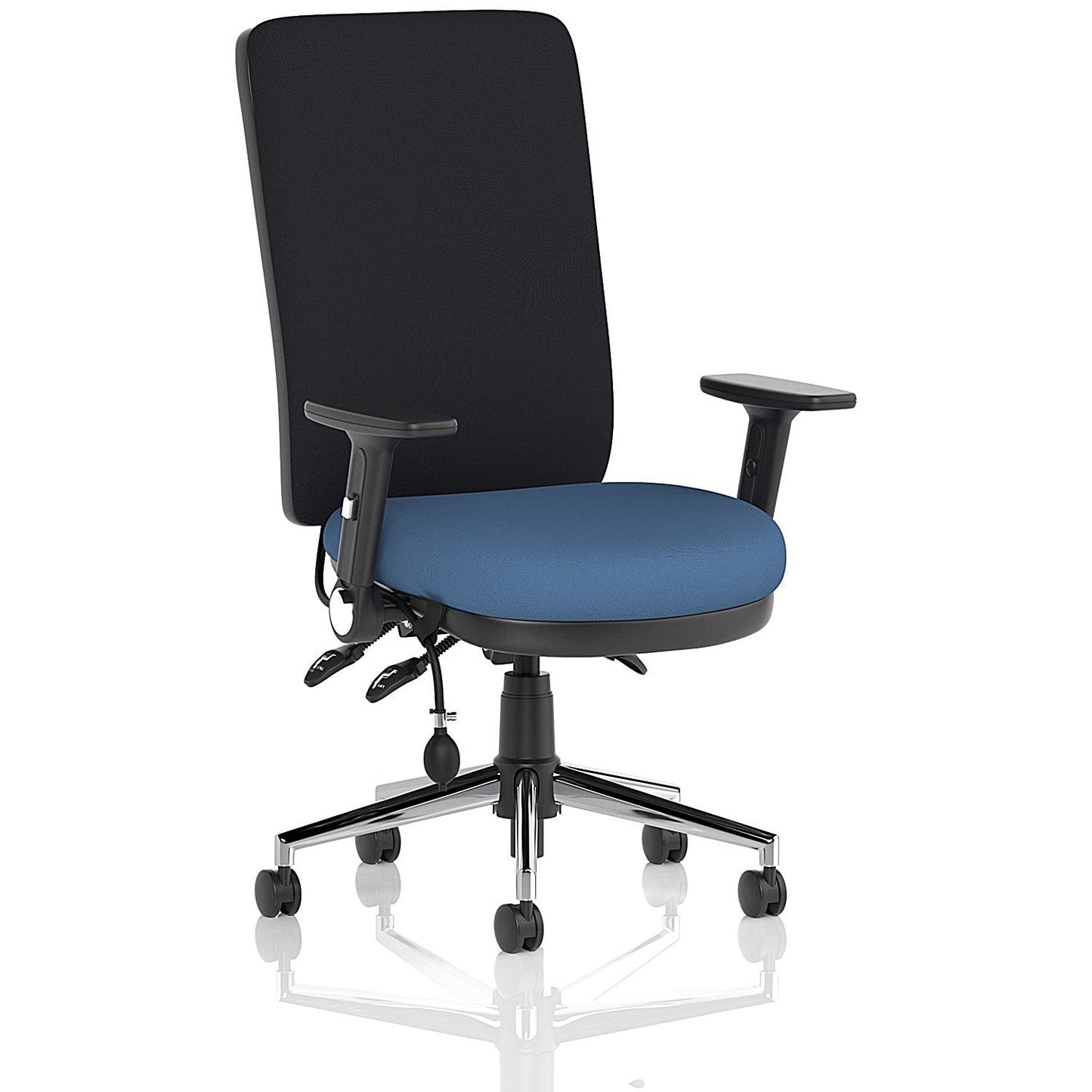 Chiro High Black Back Chair, Folding Arms, Quest Limpet Easy2Order : KCUP2663
