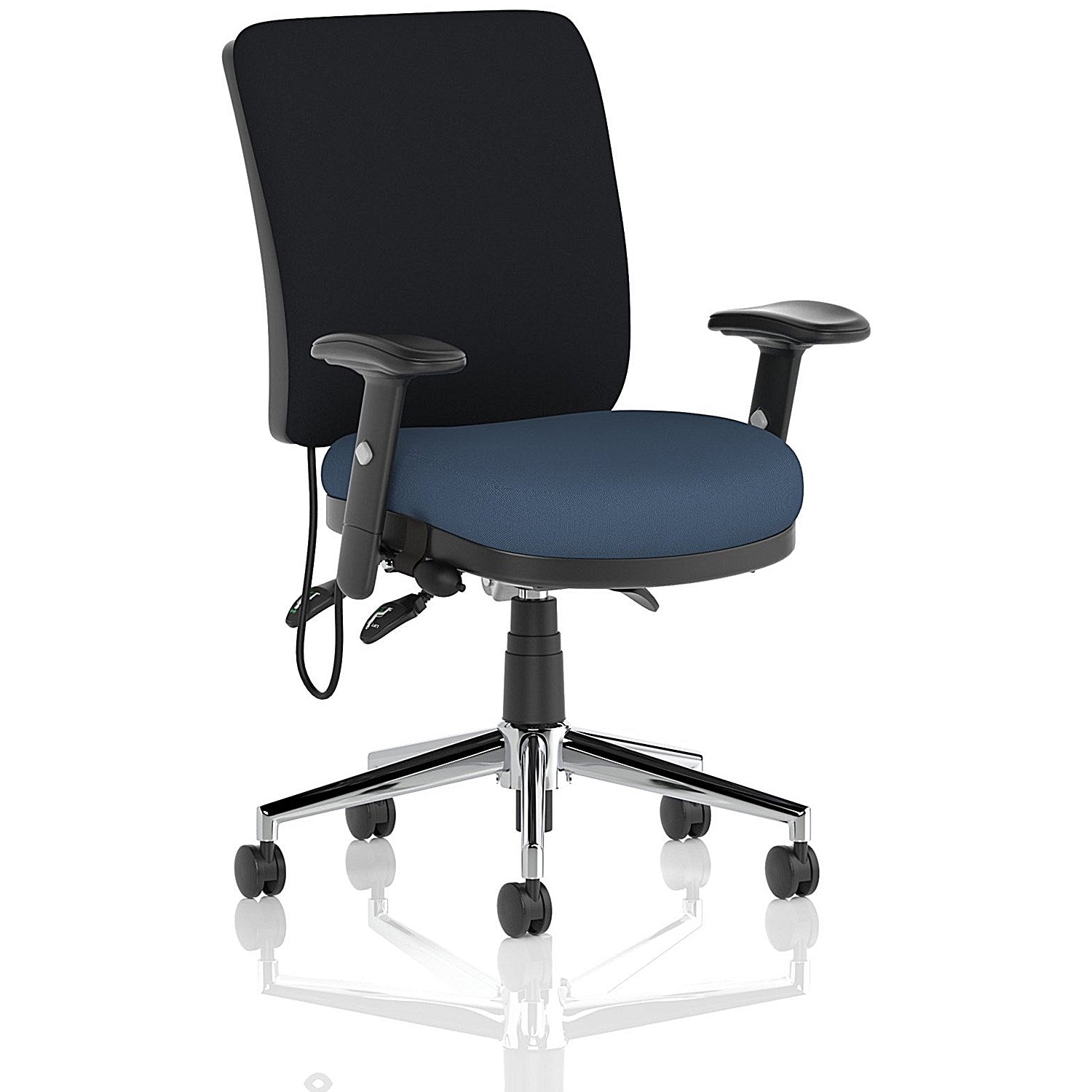 Chiro Medium Black Back Chair, Height Adjustable Arms, Quest Whelk Easy2Order : KCUP2716
