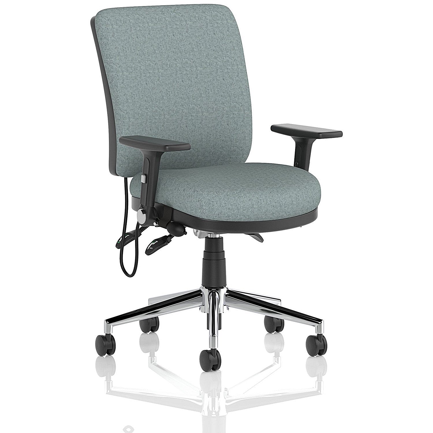 Chiro Medium Back Chair, Folding Arms, Rivet Tensile Easy2Order : KCUP2720