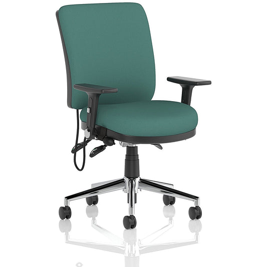 Chiro Medium Back Chair, Folding Arms, Quest Kelp Easy2Order : KCUP2722