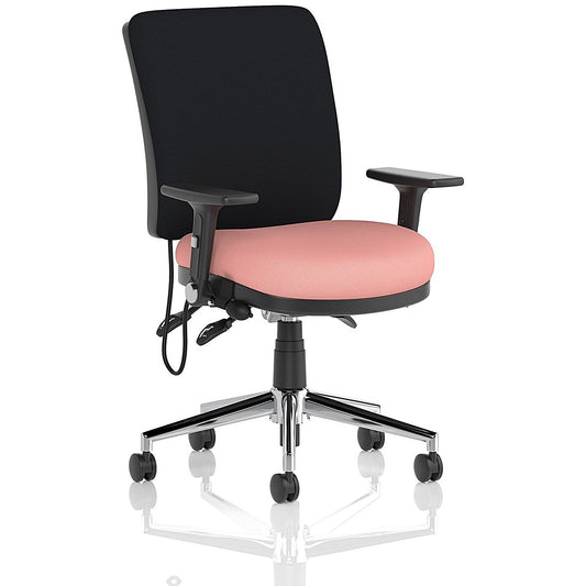 Chiro Medium Black Back Chair, Folding Arms, Quest Shrimp Easy2Order : KCUP2739