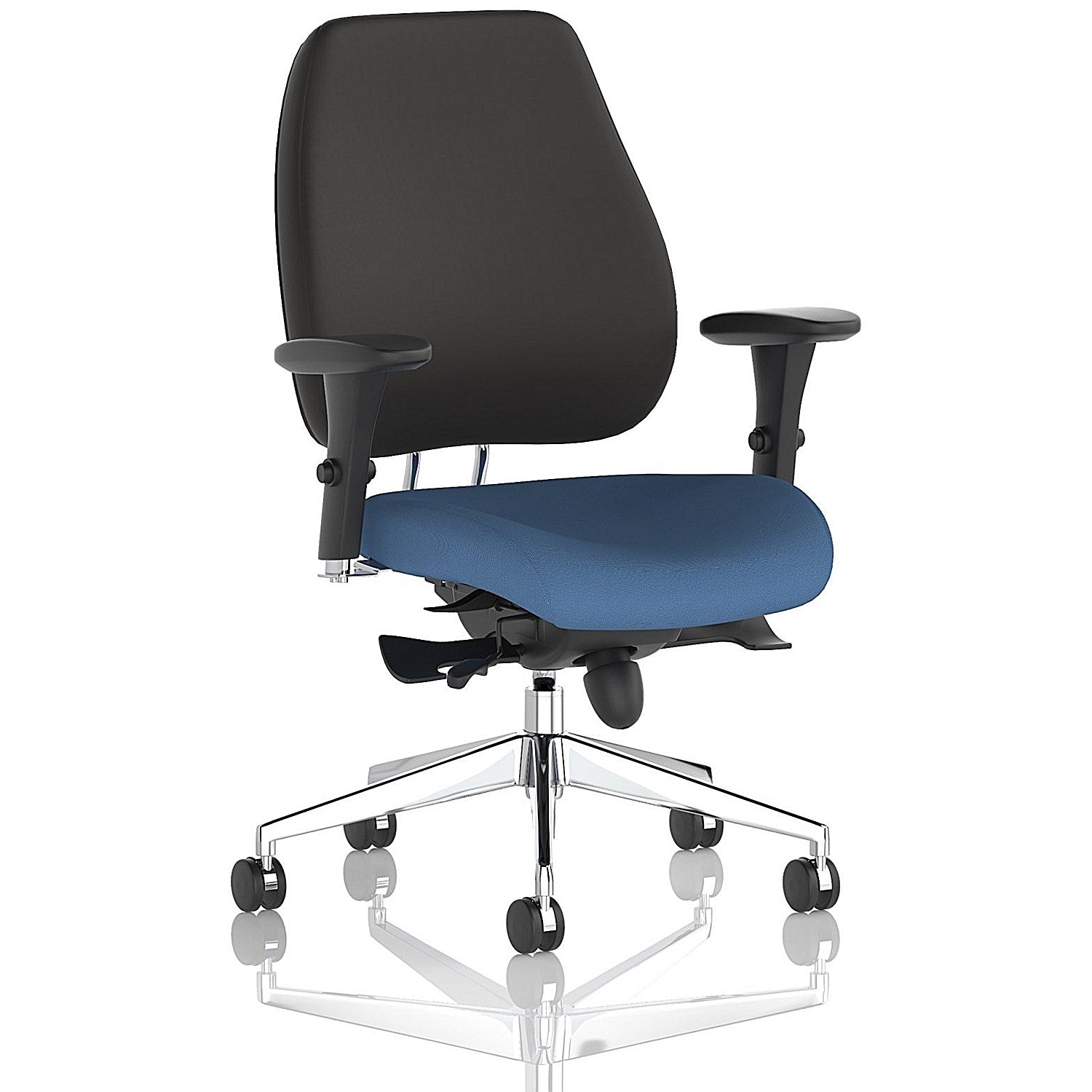 Chiro Plus High Black Back Chair, Height Adjustable Arms, Quest Limpet Easy2Order : KCUP2759