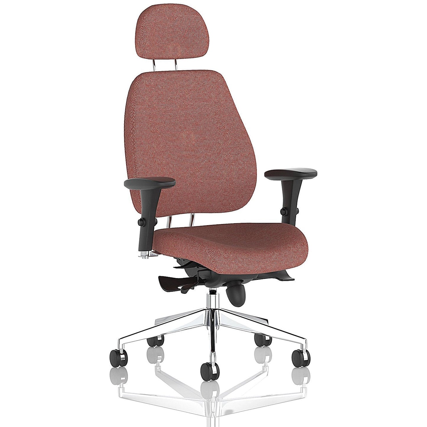 Chiro Plus High Back Chair With Headrest, Height Adjustable Arms, Rivet Forge Easy2Order : KCUP2765
