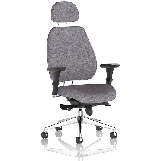 Chiro Plus High Back Chair With Headrest, Height Adjustable Arms, Rivet Fuse Easy2Order : KCUP2766