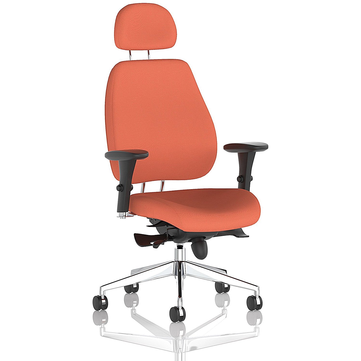 Chiro Plus High Back Chair With Headrest, Height Adjustable Arms, Quest Crab Easy2Order : KCUP2769