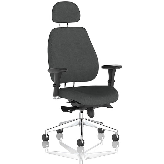 Chiro Plus High Back Chair With Headrest, Height Adjustable Arms, Quest Mussel Easy2Order : KCUP2772