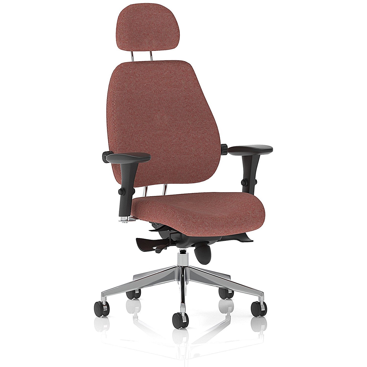 Chiro Plus High Back Chair With Headrest, Height Adjustable Arms, Rivet Forge Easy2Order : KCUP2789