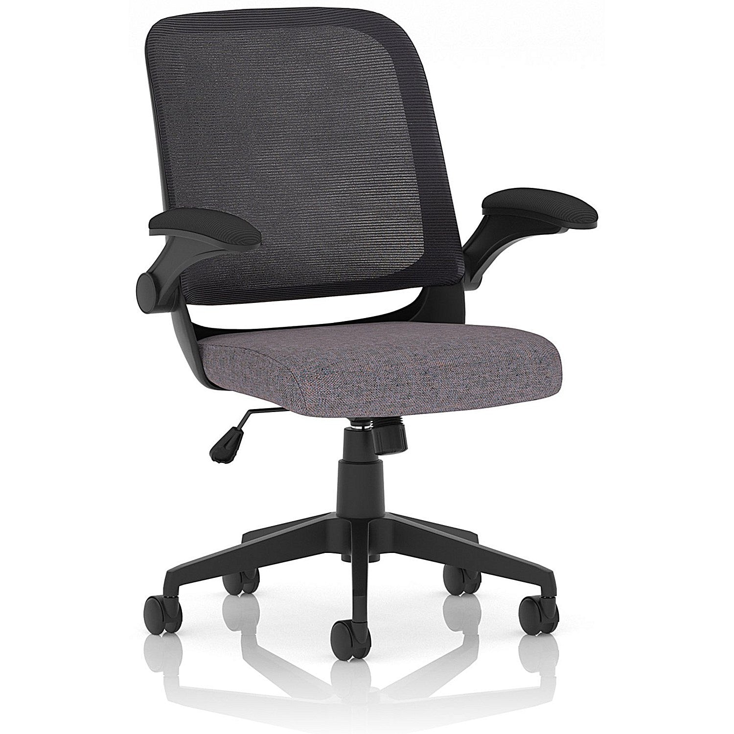 Crew Task Mesh Back Operator Chair, Folding Arms, Rivet Fuse Easy2Order : KCUP2814