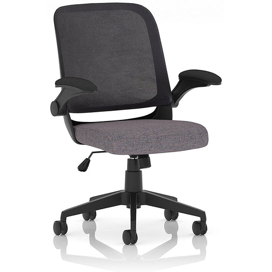 Crew Task Mesh Back Operator Chair, Folding Arms, Rivet Fuse Easy2Order : KCUP2814