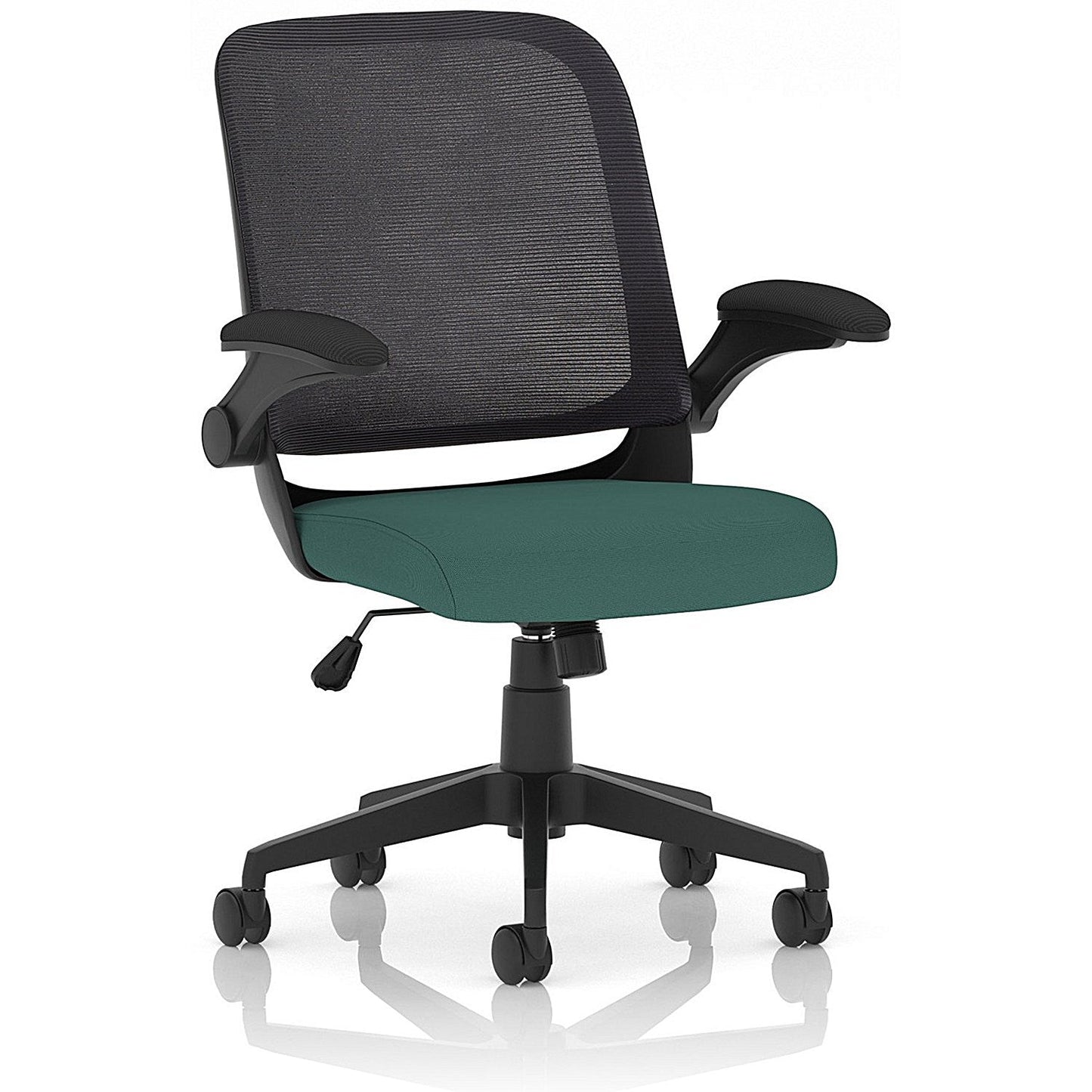 Crew Task Mesh Back Operator Chair, Folding Arms, Quest Kelp Easy2Order : KCUP2818