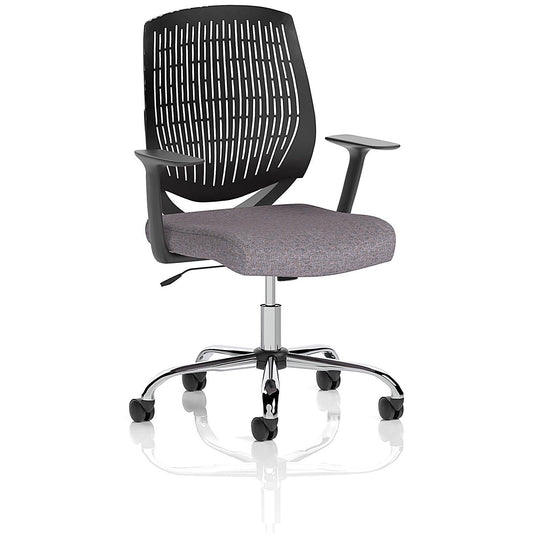 Dura Black Back Operator Chair, Fixed Height Arms, Rivet Fuse Easy2Order : KCUP2826