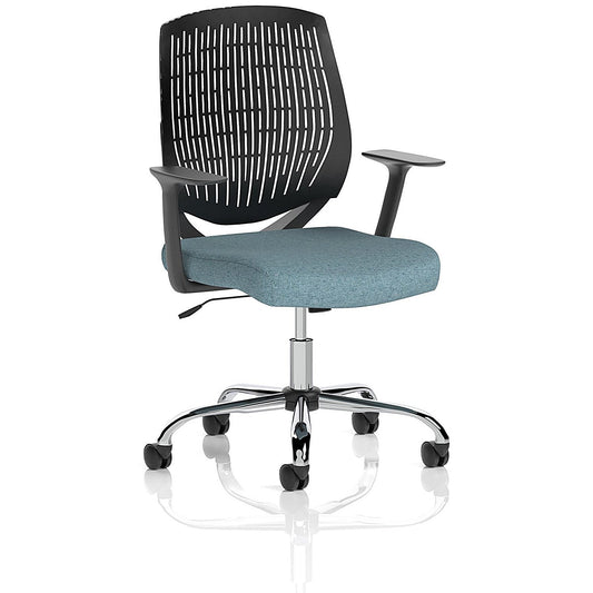 Dura Black Back Operator Chair, Fixed Height Arms, Rivet Quench Easy2Order : KCUP2827