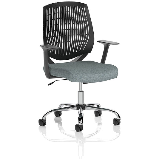 Dura Black Back Operator Chair, Fixed Height Arms, Rivet Tensile Easy2Order : KCUP2828